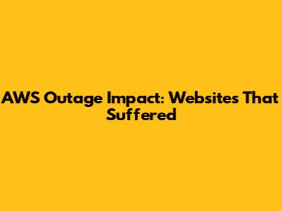 AWS Outage Impact: Websites That Suffered