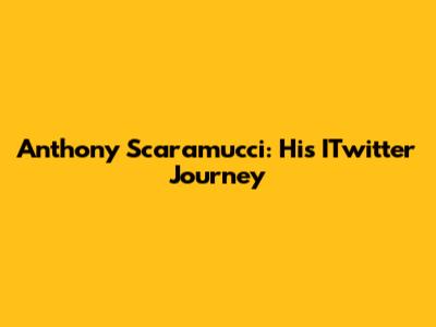 Anthony Scaramucci: His ITwitter Journey
