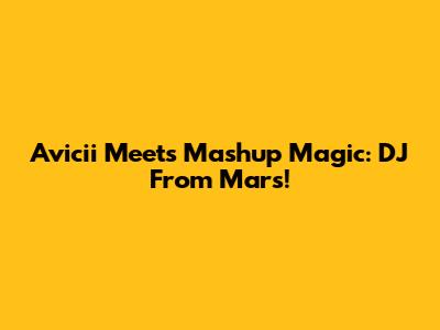 Avicii Meets Mashup Magic: DJ From Mars!