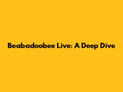 Beabadoobee Live: A Deep Dive