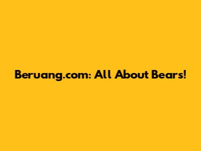 Beruang.com: All About Bears!