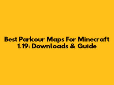 Best Parkour Maps For Minecraft 1.19: Downloads & Guide