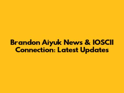 Brandon Aiyuk News & IOSCII Connection: Latest Updates