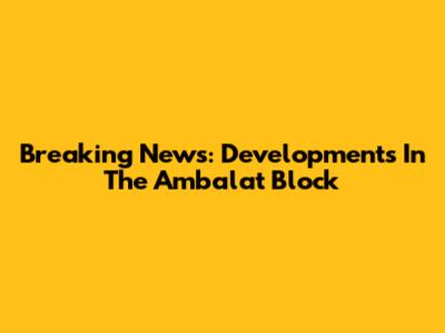 Breaking News: Developments In The Ambalat Block