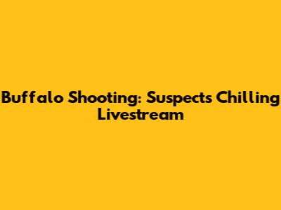 Buffalo Shooting: Suspect's Chilling Livestream