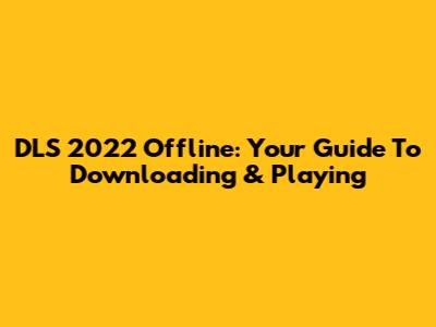 DLS 2022 Offline: Your Guide To Downloading & Playing