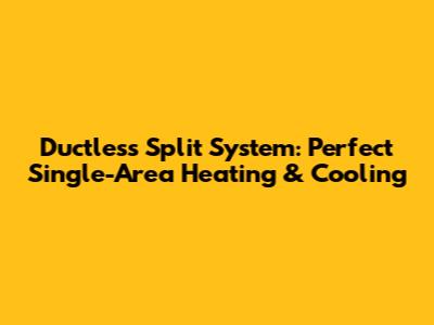 Ductless Split System: Perfect Single-Area Heating & Cooling