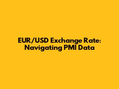 EUR/USD Exchange Rate: Navigating PMI Data