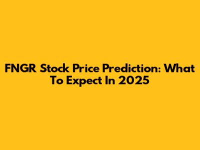 FNGR Stock Price Prediction: What To Expect In 2025