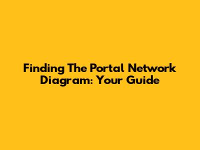 Finding The Portal Network Diagram: Your Guide
