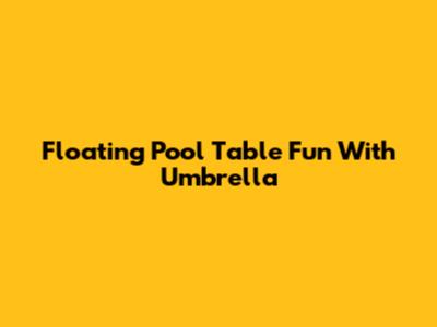 Floating Pool Table Fun With Umbrella