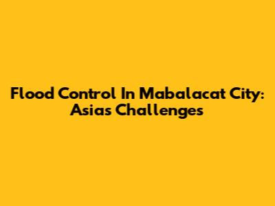 Flood Control In Mabalacat City: Asia's Challenges