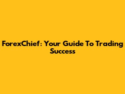 ForexChief: Your Guide To Trading Success