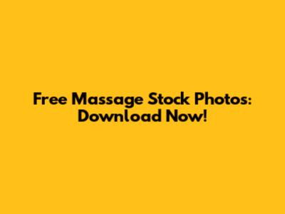 Free Massage Stock Photos: Download Now!