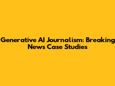 Generative AI Journalism: Breaking News Case Studies