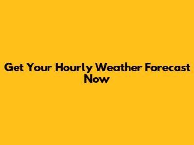 Get Your Hourly Weather Forecast Now