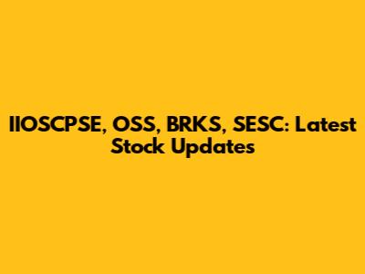 IIOSCPSE, OSS, BRKS, SESC: Latest Stock Updates