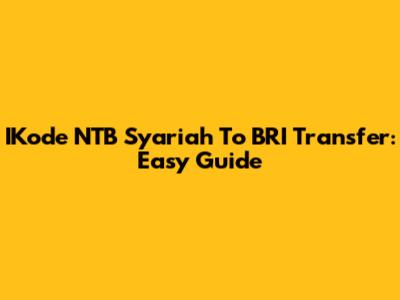 IKode NTB Syariah To BRI Transfer: Easy Guide