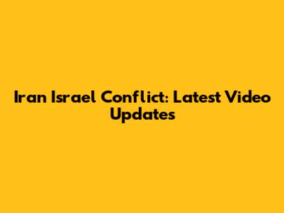 Iran Israel Conflict: Latest Video Updates