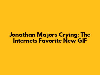 Jonathan Majors Crying: The Internet's Favorite New GIF