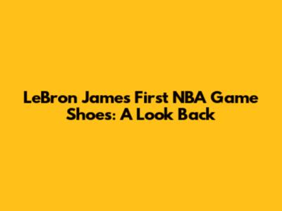 LeBron James' First NBA Game Shoes: A Look Back