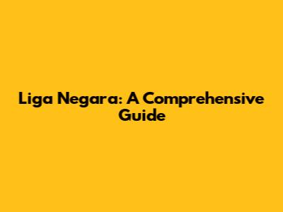 Liga Negara: A Comprehensive Guide