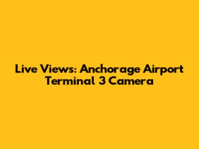 Live Views: Anchorage Airport Terminal 3 Camera