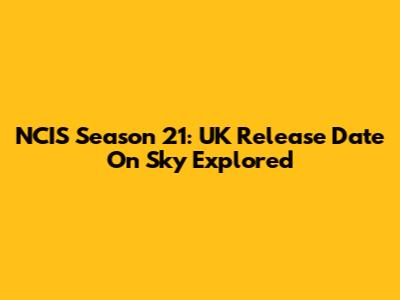 NCIS Season 21: UK Release Date On Sky Explored