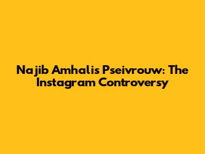 Najib Amhali's 'Pseivrouw': The Instagram Controversy