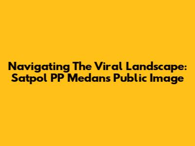 Navigating The Viral Landscape: Satpol PP Medan's Public Image