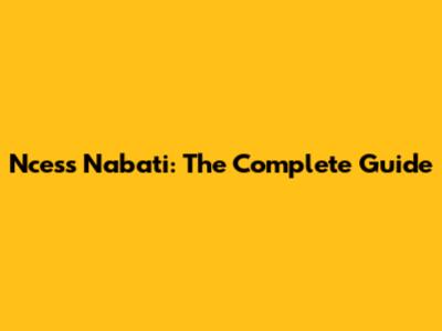 Ncess Nabati: The Complete Guide