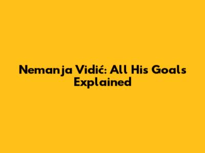 Nemanja Vidić: All His Goals Explained