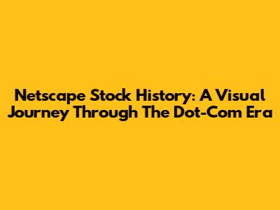 Netscape Stock History: A Visual Journey Through The Dot-Com Era