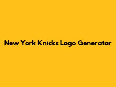 New York Knicks Logo Generator