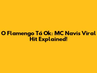 O Flamengo Tá Ok: MC Navi's Viral Hit Explained!