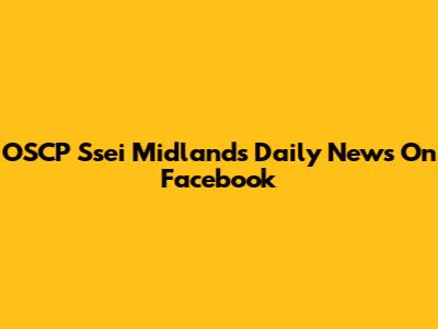 OSCP Ssei Midland's Daily News On Facebook