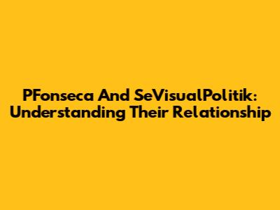 PFonseca And SeVisualPolitik: Understanding Their Relationship
