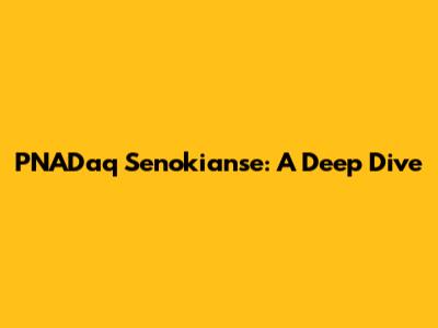 PNADaq Senokianse: A Deep Dive