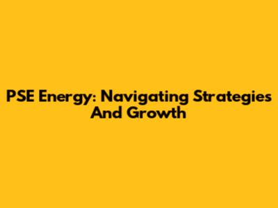 PSE Energy: Navigating Strategies And Growth