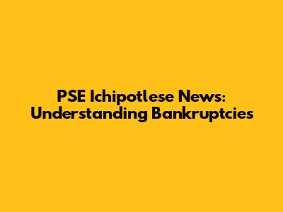PSE Ichipotlese News: Understanding Bankruptcies