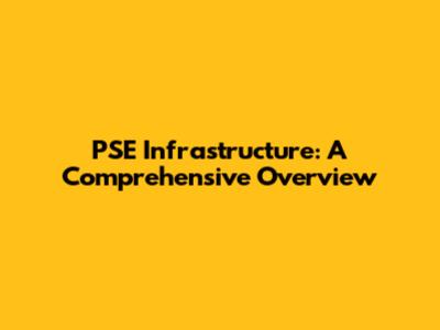 PSE Infrastructure: A Comprehensive Overview