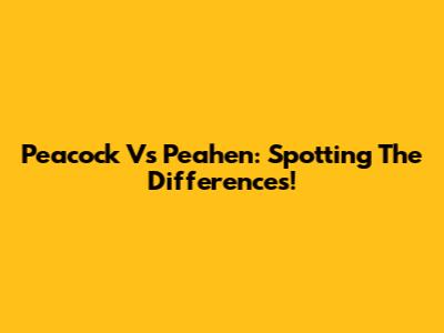 Peacock Vs Peahen: Spotting The Differences!