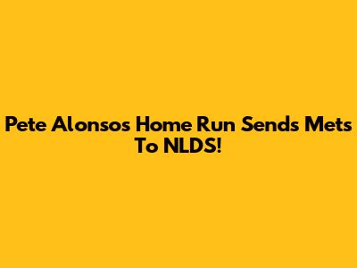 Pete Alonso's Home Run Sends Mets To NLDS!