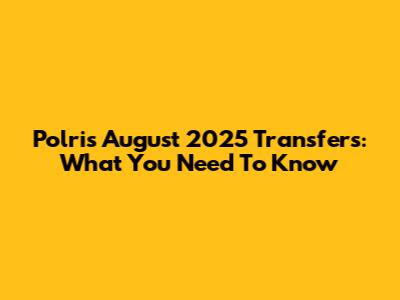 Polri's August 2025 Transfers: What You Need To Know