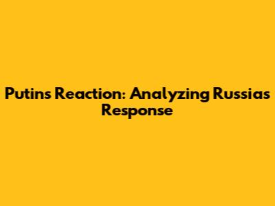 Putin's Reaction: Analyzing Russia's Response