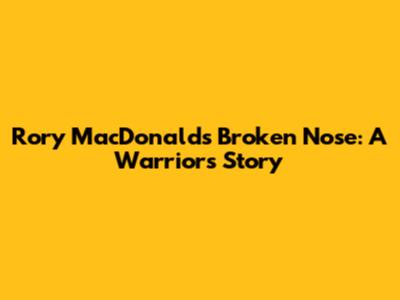 Rory MacDonald's Broken Nose: A Warrior's Story