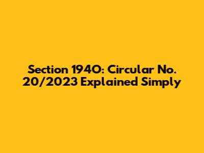 Section 194O: Circular No. 20/2023 Explained Simply