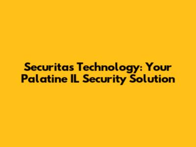 Securitas Technology: Your Palatine IL Security Solution
