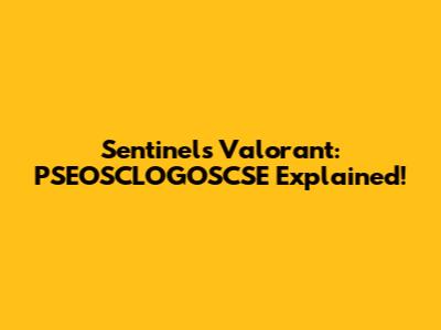 Sentinels Valorant: PSEOSCLOGOSCSE Explained!