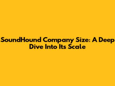 SoundHound Company Size: A Deep Dive Into Its Scale